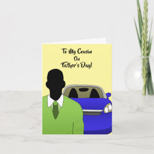 Cartão Terno e Gravata de Dia dos Pais do Primo Afro-Amer