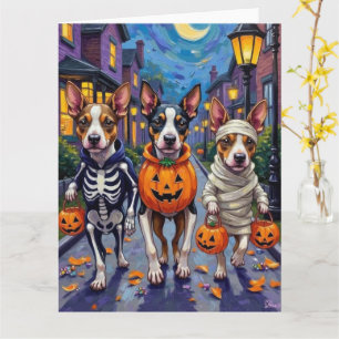 Cartão Ternos de Halloween para Cães Terrier da Baía de C