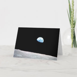 Cartão Terra:com citação— Foto da Apolo 8