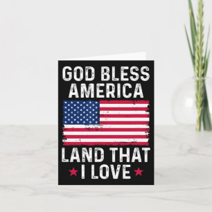Cartão Terra Da América deus abençoe Que Eu Amo Patriota 