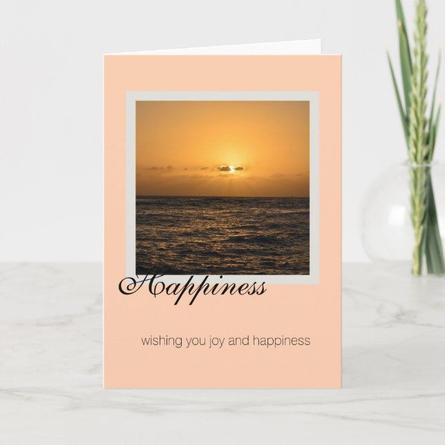 Cartão Terra da Felicidade do Oceano (Frente)