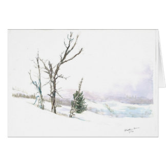 Cartão Terra da maravilha do inverno