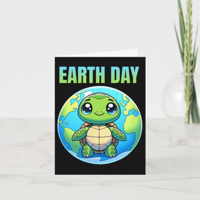 Cartão Terra Day Restore Earth Turtle 2025 (Frente)