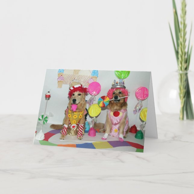 Cartão Terra do Aniversário do Ouro Candy (Frente)