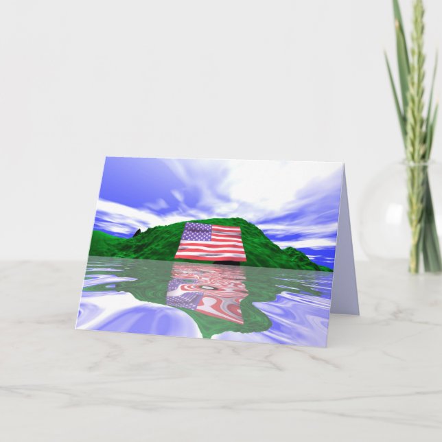 Cartão Terra do Dia da Independência (Frente)