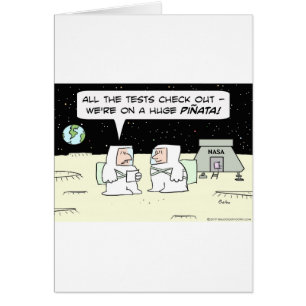 Cartão terra do pinata da lua da NASA dos astronautas