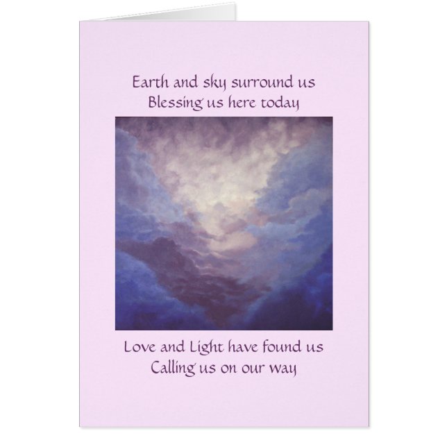 Cartão Terra e céu, montanha e nuvens (Frente)