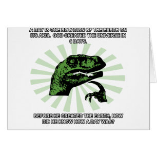 Cartão Terra e deus de Philosoraptor