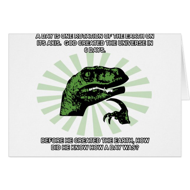 Cartão Terra e deus de Philosoraptor (Frente Horizontal)
