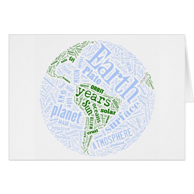 Cartão Terra em Tagxedo (Frente Horizontal)