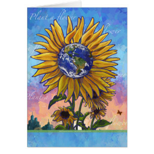 Cartão Terra girassol