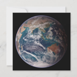 Cartão Terra Marble Azul (Hemisfério Leste)