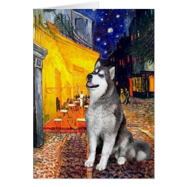 Cartão Terrace Cafe - Malamute do Alasca (Frente)