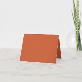 Cartão Terracotta Laranja Cor Sólida Quente e Design Terr