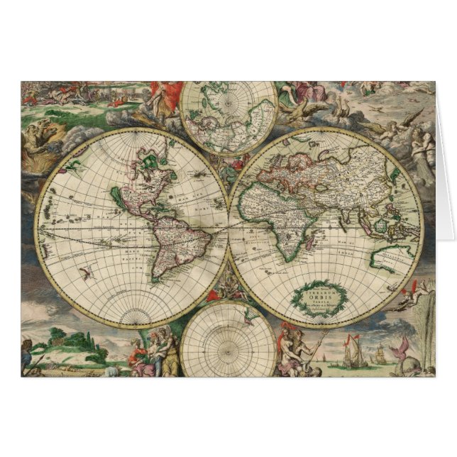 Cartão Terrarum Orbis Tabula (Frente Horizontal)