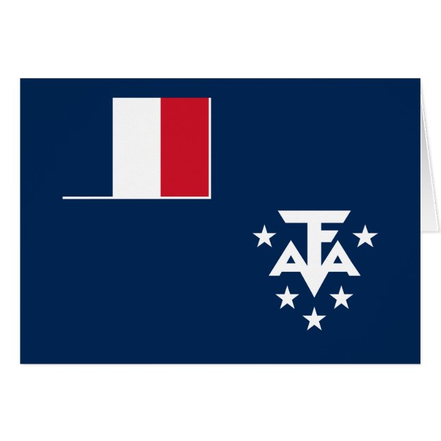 Cartão Terras Antárticas Austrais Francesas (Frente Horizontal)