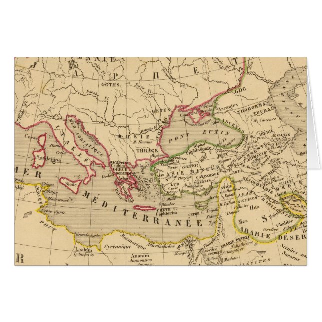 Cartão Terre aux trois fils de Noe (Frente Horizontal)