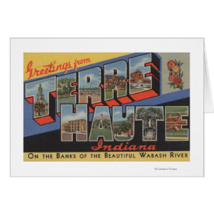 Cartão Terre Haute, Indiana - grandes cenas da letra