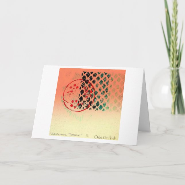 Cartão "Terremoto ~Tsunami" Braille (Frente)