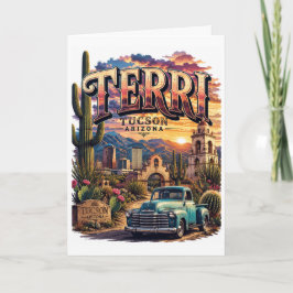Cartão Terri Tucson Arizona Personalizado Sudoeste