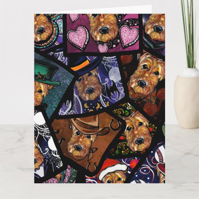 CARTÃO TERRIER AIREDALE (Frente)