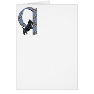 Cartão Terrier Monograma escocês Q