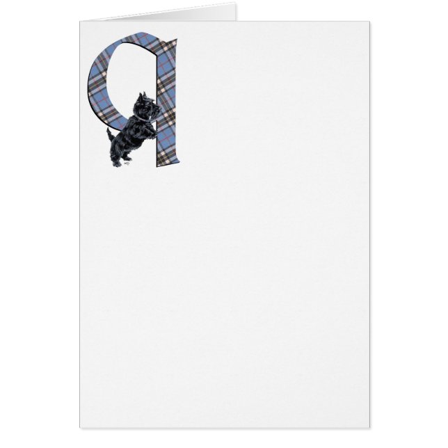 Cartão Terrier Monograma escocês Q (Frente)