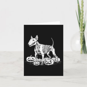 Cartão Terrier Skeleton Birthday Halloween Mens Womens Ki