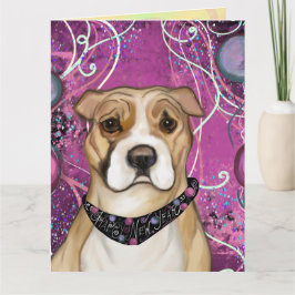 CARTÃO TERRIER STAFFORDSHIRE AMERICANO               