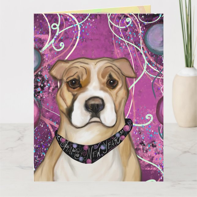 CARTÃO TERRIER STAFFORDSHIRE AMERICANO                (Frente)