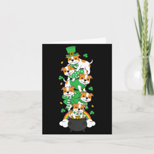 Cartão Terrier staffordshire americano engraçado st patri