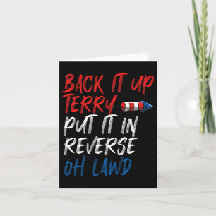 Cartão Terry, Dê Ré, Ponha Em Reverso Oh Senhor Engraçado