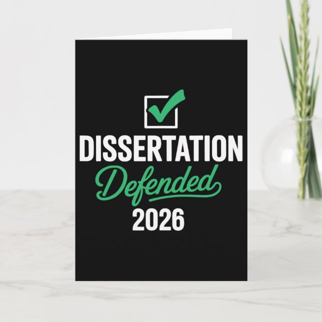 Cartão Tese Defendida 2026 Para Doutorado Phd Edd (Frente)