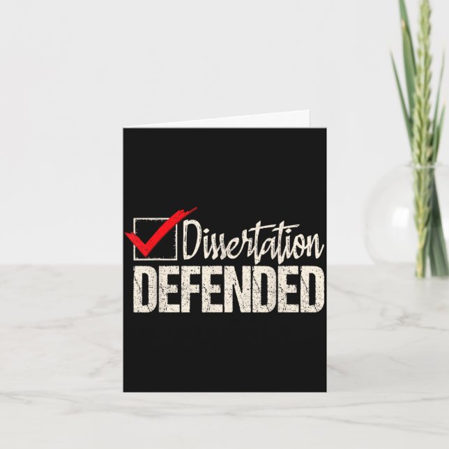 Cartão Tese defendida - graduado phd ph.d. (Frente)