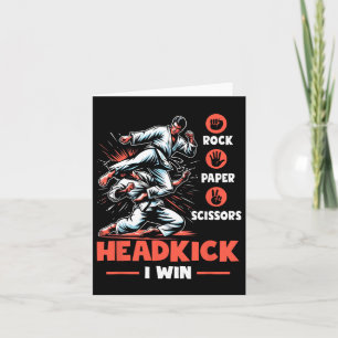 Cartão Tesoura de Papel Rock Ganhou Engraçado Taekwondo K