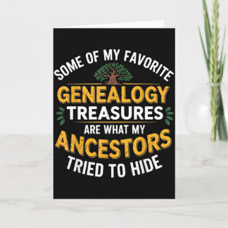 Cartão Tesouros de Genealogia Genealogista Genético Ances