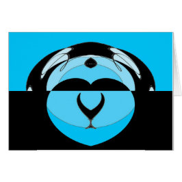 Cartão Tesouros do mar azul