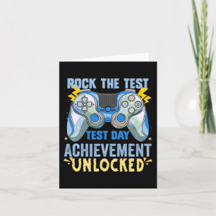 Cartão Testando Staar Test Exam Gamer Rock The Test 20 de