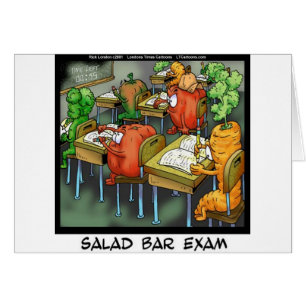 Cartão Teste de Bar de Salada Engraçado