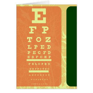 Cartão teste de optometria das aves silhuscreen