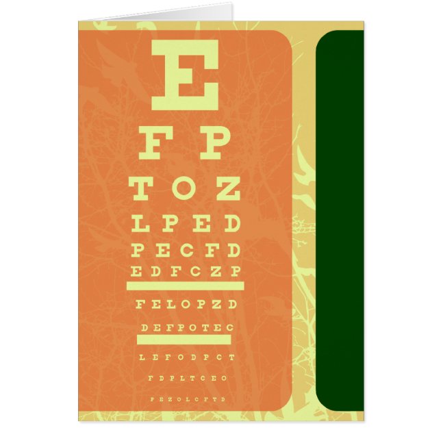 Cartão teste optometria de aves silenciosas (Frente)