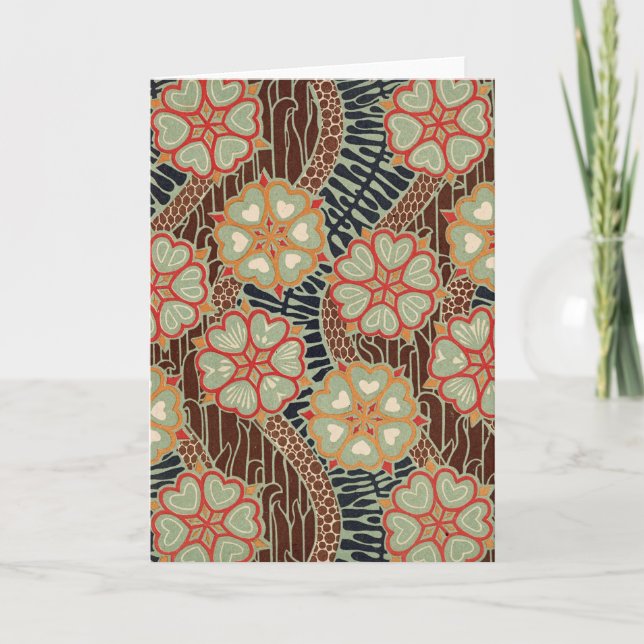 Cartão Teste padrão #2 de Nouveau da arte em Emporio (Frente)