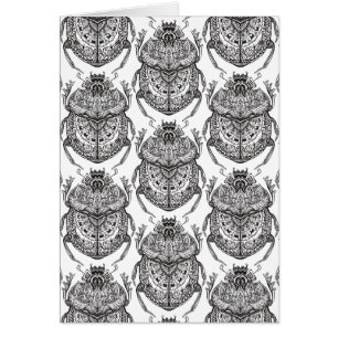 Cartão Teste padrão com Doodle da mão