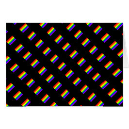 Cartão Teste padrão da bandeira do arco-íris do orgulho