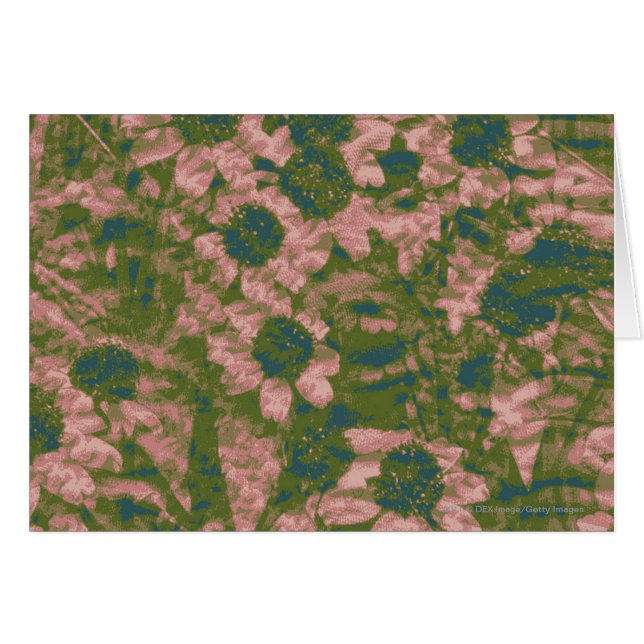 Cartão Teste padrão da camuflagem da flor (Frente Horizontal)