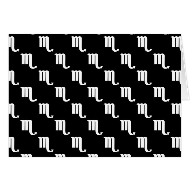 Cartão Teste padrão da Escorpião preto e branco (Frente Horizontal)