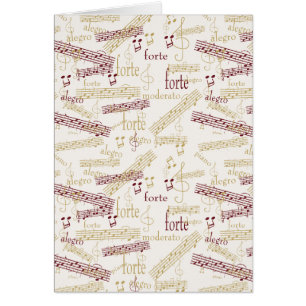 Cartão Teste padrão da tipografia do aficionado da música