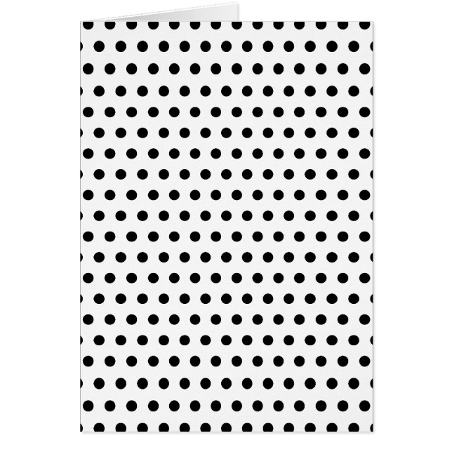 Cartão Teste padrão de bolinhas preto e branco. Manchado (Frente)