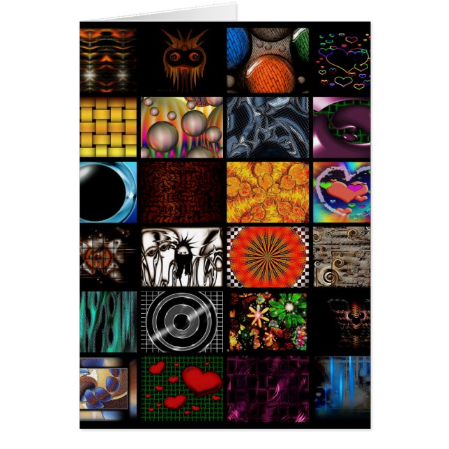 Cartão Teste padrão decorativo dos pop art (Frente)