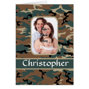 Cartão Teste padrão do camo da floresta